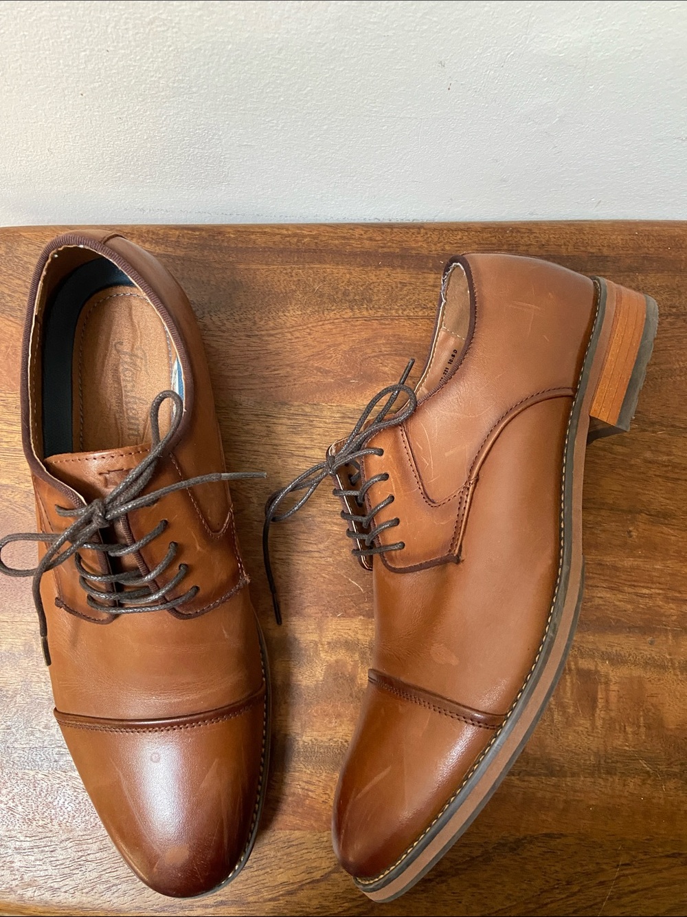 Florsheim Men's Cap Toe Oxfords in Cognac Brown